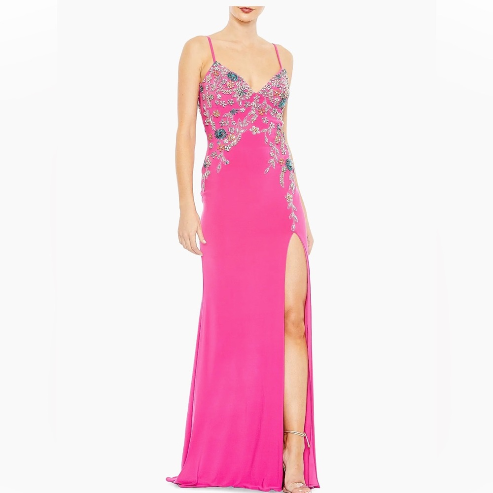 Mac Duggal 👗Elegant Pink Embellished Evening Gown & Dress 🎁